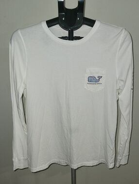 Vineyard Vines Womens White Lacrosse Long Sleeve. Size Medium.